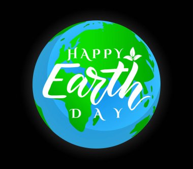 Vektör poster mutlu Dünya günü. Ekoloji kavramı.