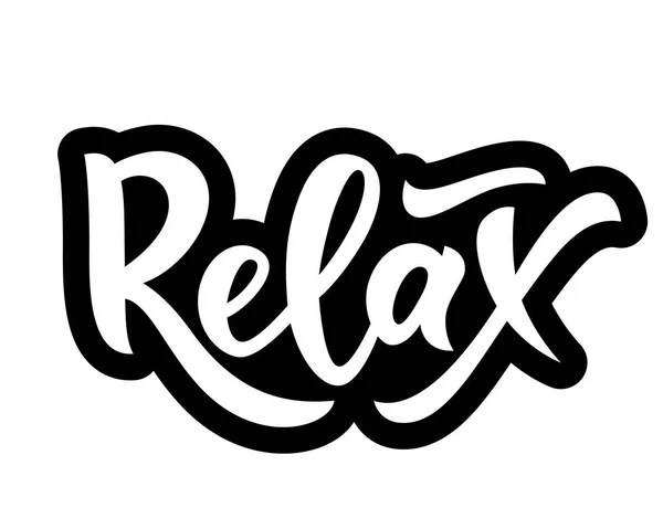 Hand lettering word Relax. isolated. Motivational quote. Vector — Stock Vector