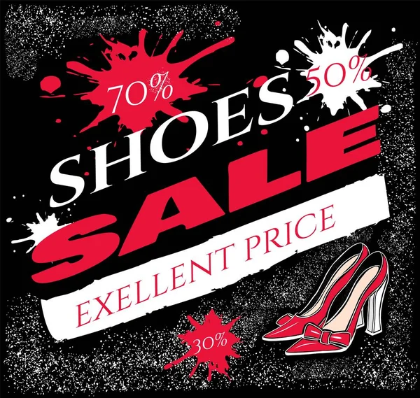 Yüksek topuk ayakkabı Illustration ile metin ayakkabı satışı exellent fiyat