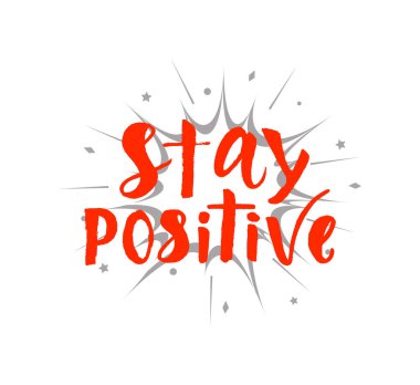 Kalmak pozitif alıntı el fırça kaligrafi yazı. Vektör