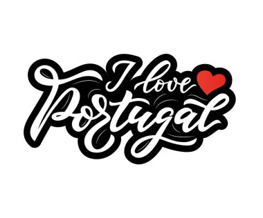 El yazısı Portekiz'e kalple hoş geldiniz. Vektör