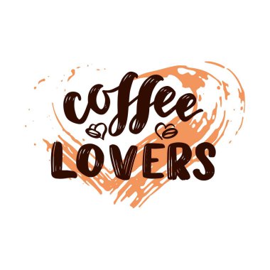 Kahveciler el yazısı ile kalibreli alıntılar yaparlar. Vektör