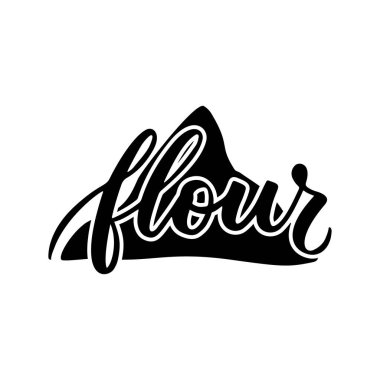 Gıda özel etiketli un. Konteynır etiketi. Vektör