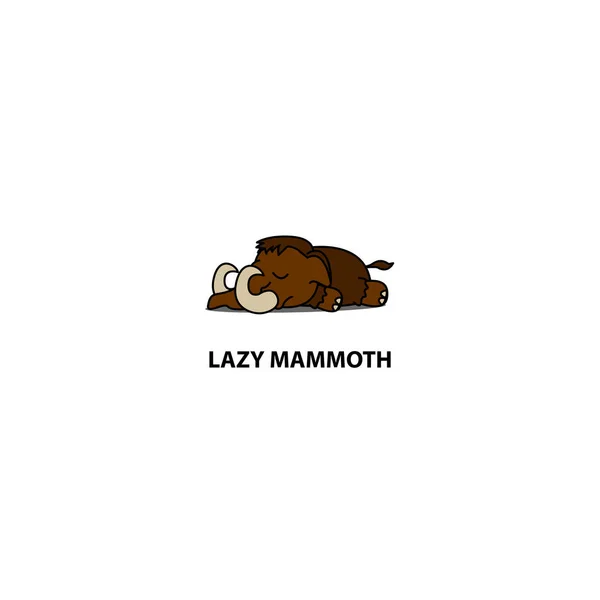 Lazy Mammoth Sleeping Icon Дизайн Логотипу Векторні Ілюстрації — стоковий вектор