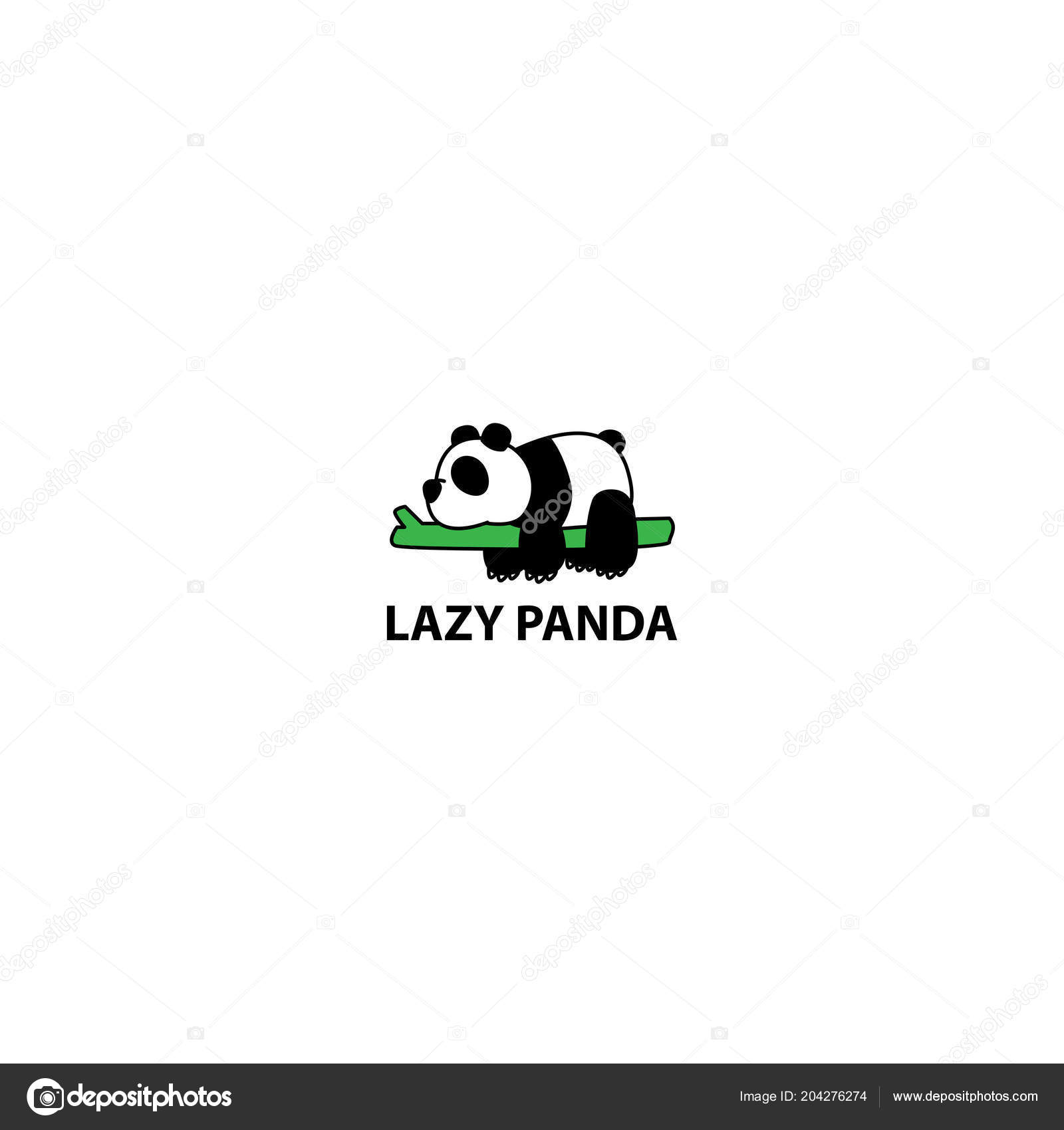 Premium Vector | Lazy panda sleeping icon