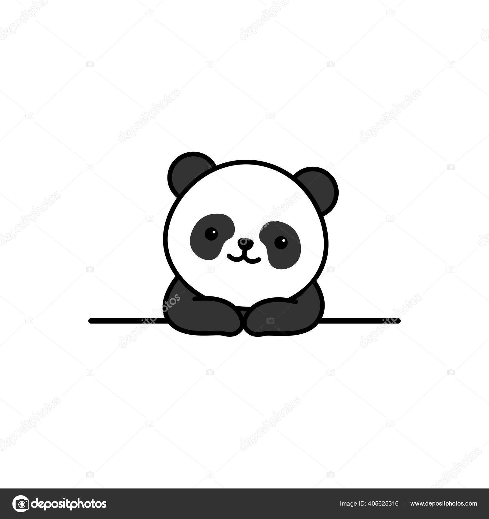 Panda Bonito Sobre Desenhos Animados Parede Ilustração Vetorial imagem  vetorial de Totostark© 405625316