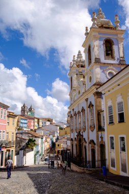 Salvador de Bahia, Brezilya - 14 Aralık 2015: tarihi merkezi, Salvador de Bahia, Brezilya - Unesco Dünya Heri