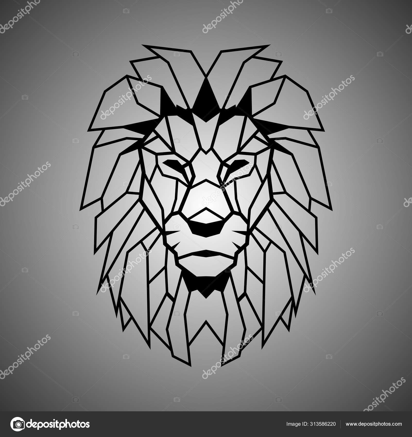 Arte Poligonal Del Vector Del León Vector de stock #313586220 de  ©tutov1987@gmail.com, image size:1600x1700