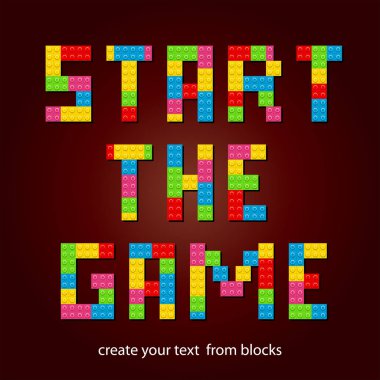 Game blocks lego, create your text drom blocks