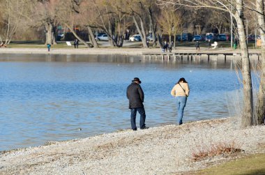 Gölde 2 Çift yürümek