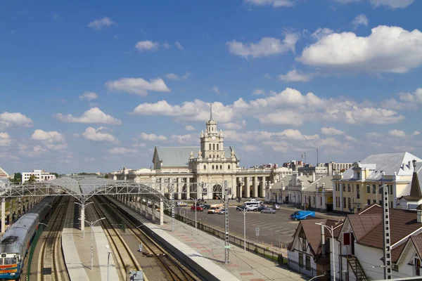 Brześć Białoruś Sierpnia Peron Kolejowy Starego Dworca Kolejowego Budynku Sierpnia — Zdjęcie stockowe