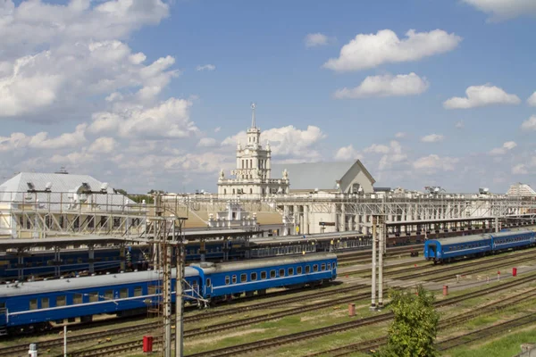 Brześć Białoruś Sierpnia Peron Kolejowy Starego Dworca Kolejowego Budynku Sierpnia — Zdjęcie stockowe
