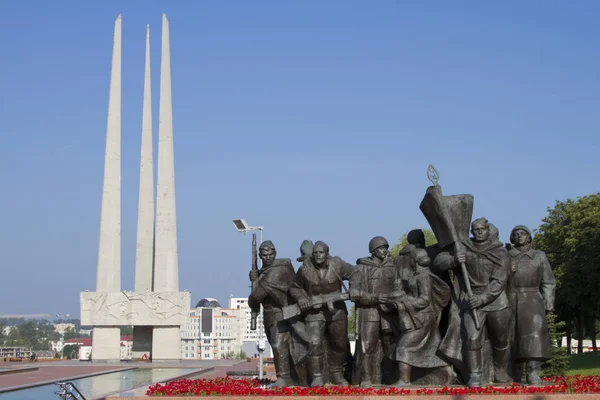 Vitebsk Belarus July Monument Soviet Soldiers Who Fell Great Patriotic — Stock Photo, Image