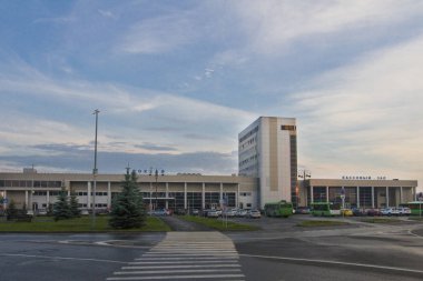 Tyumen, Rusya Federasyonu - 13 Temmuz: 13 Temmuz 2018 Tyumen bina Tren İstasyonu.