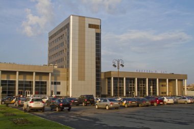 Tyumen, Rusya Federasyonu - 13 Temmuz: 13 Temmuz 2018 Tyumen bina Tren İstasyonu.