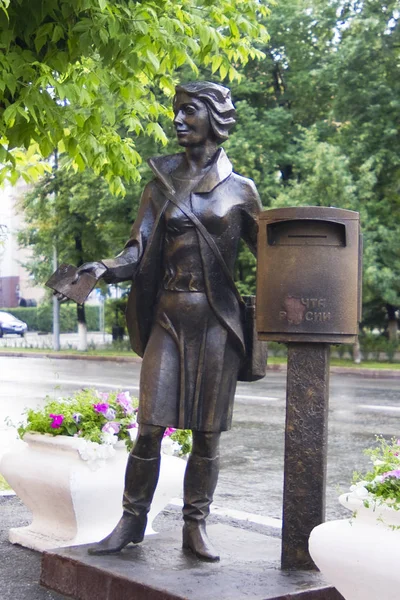 Tyumen Russie Juillet Monument Facteur Russe Juillet 2018 Tioumen — Photo