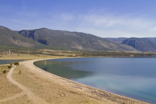 Sandy Sjön Baikal Vid Cape Uyuga — Stockfoto