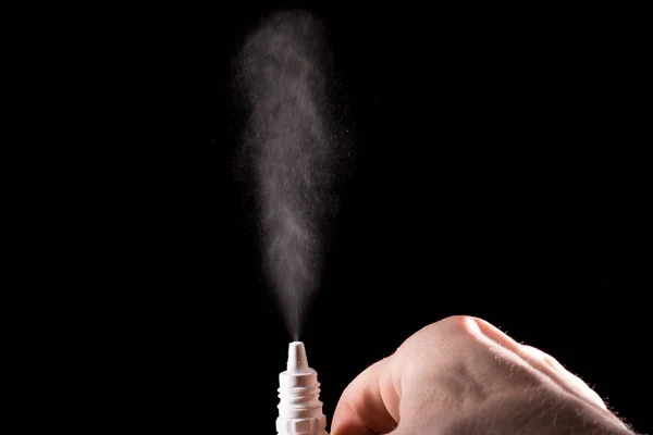 Spray Nose Sprayed Air Black Background — Stock Photo, Image