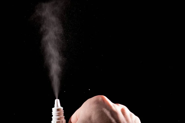 Spray Nose Sprayed Air Black Background — Stock Photo, Image