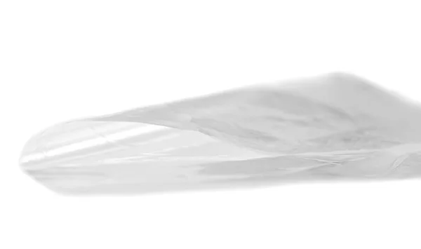 Διπλωμένο Διαφανής Τσάντα Τροφίμων Συσκευασία Λευκό Φόντο — Φωτογραφία Αρχείου