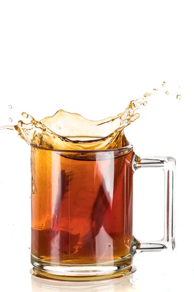 Making Tea Sugar Tea Bag Transparent Mug White Background Royalty Free Stock Photos