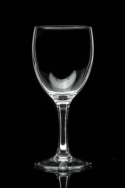 Ποτήρι Κρασιού Κόκκινο Κρασί Άδειο Μαύρο Φόντο — Φωτογραφία Αρχείου