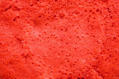 kırmızı hamur. doku kırmızı bir turta. Kırmızı pasta yakın çekim. üstten görünüm