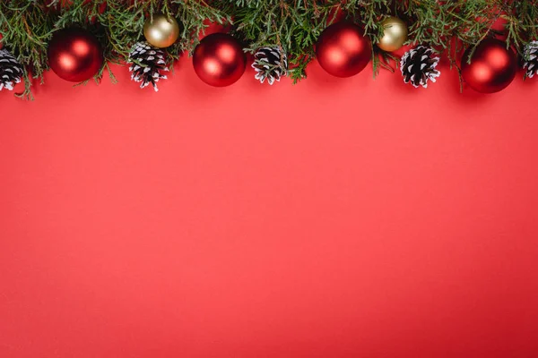 Vakantie Van Kerstmis Nieuwjaar Achtergrond Kerstkaart Met Kopie Ruimte Stijlvolle — Stockfoto