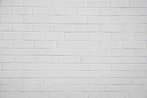 Empty white brick wall textured background. Close-up — Stock Photo, Image