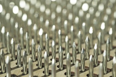 Yoga için çivili Closeup Board. Alternatif tıp.