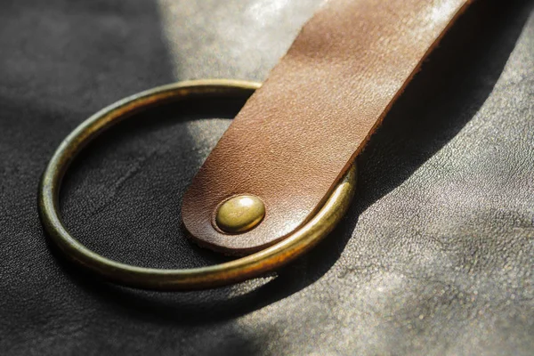 Accessories for a leather product close-up. Leather craft.