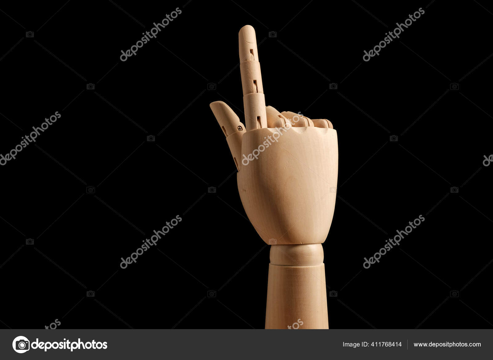 Wooden Hand Mannequin Drawing Indicates Direction Index Finger Black  Background Stock Photo by ©kseniasol 411768414