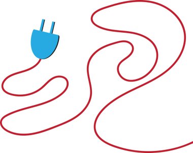 Red and blue vector electric plug illustration. Vector. vector Red and blue vector electric plug illustration. Vector. vector