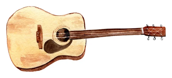 Desenhos aquarela sobre o tema de um piquenique: guitarra, esboço, conjunto — Fotografia de Stock
