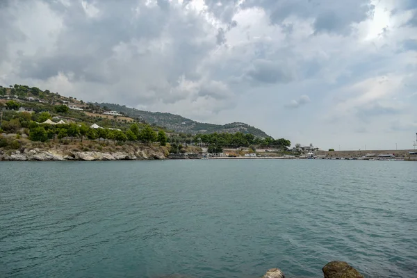 Mattinata Seascape Panorama Rána Oblohou — Stock fotografie