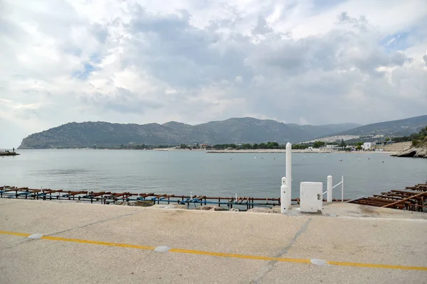 Mattinata Panorama Del Paisaje Marino Por Mañana Con Cielo Nublado —  Fotos de Stock