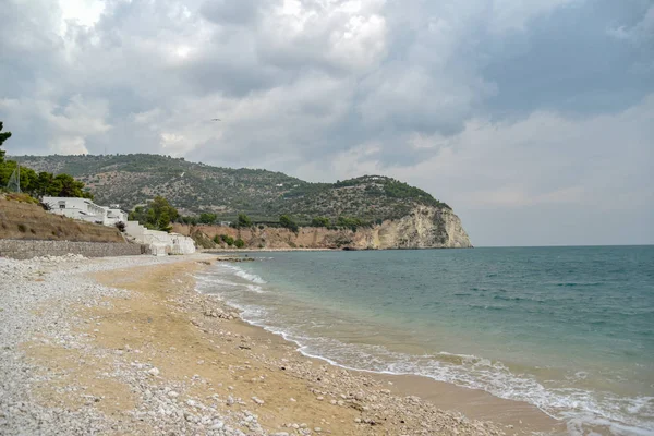 Морський Пейзаж Панорама Mattinata Ранку Хмарного Неба — стокове фото