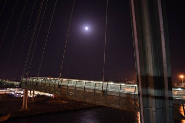 Ponte del Mare by Night in Pescara, Abruzzo, İtalya
