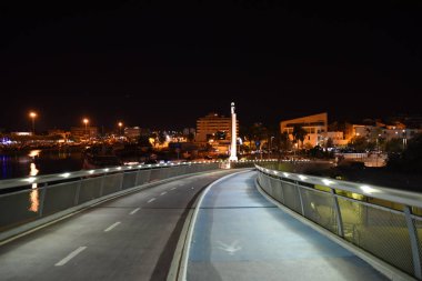 Ponte del Mare by Night in Pescara, Abruzzo, İtalya