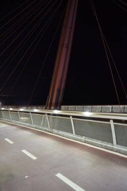 Ponte del Mare by Night in Pescara, Abruzzo, İtalya