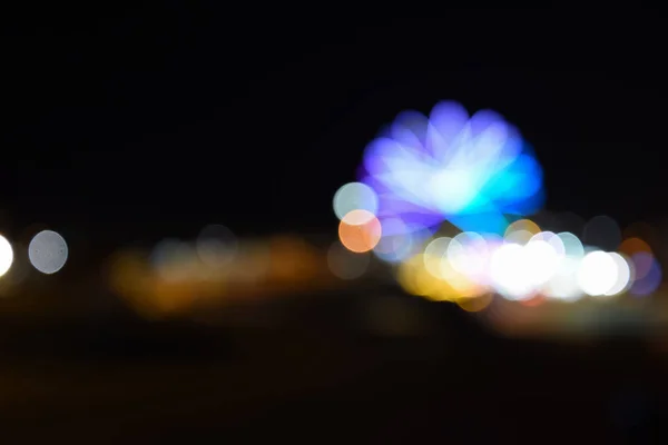 Pescara Verschwommene Lichter Bei Nacht Sommer Abruzzen Italien — Stockfoto