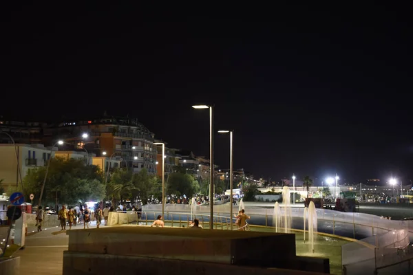 Pescara Paesaggio Urbano Notte — Foto Stock