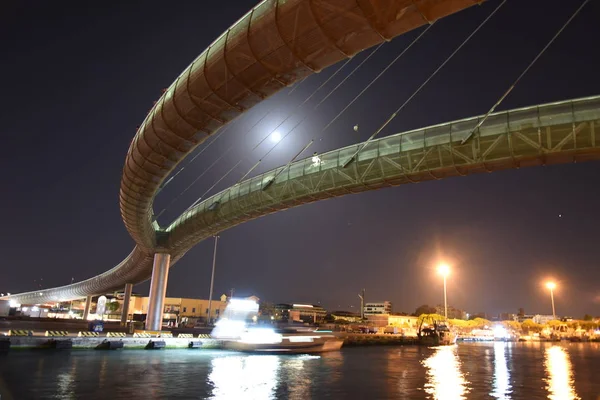 Ponte Del Mare Bei Nacht Pescara Abruzzen Italien — Stockfoto