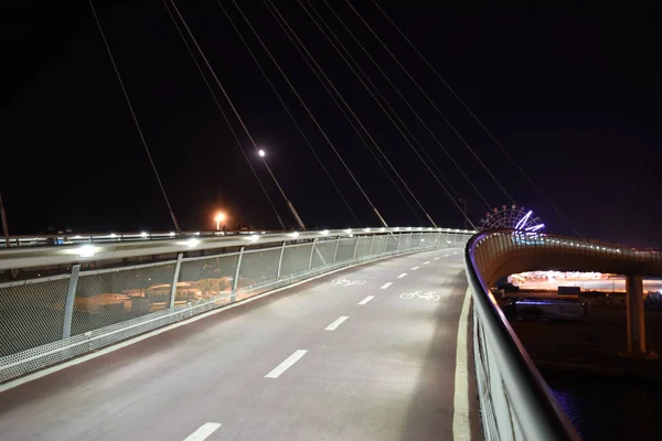 Ponte Del Mare Bei Nacht Pescara Abruzzen Italien — Stockfoto