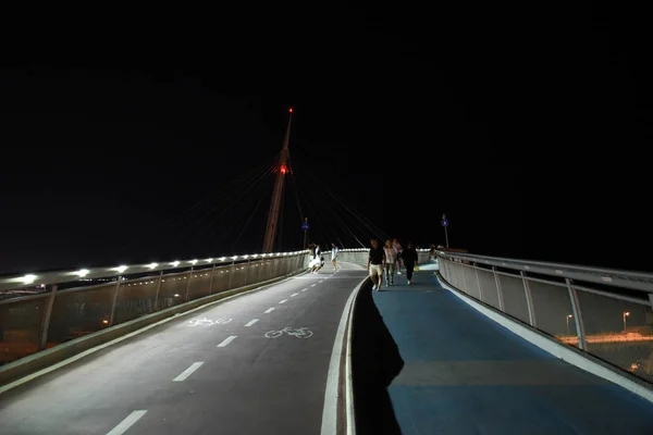 Ponte Del Mare Night Pescara Abruzzo Italia — Foto Stock