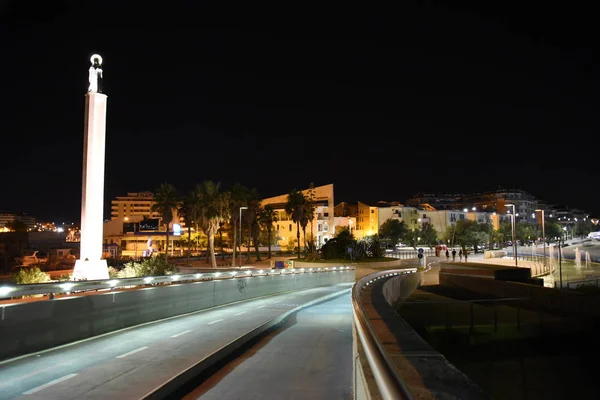 Ponte Del Mare Bij Nacht Pescara Zomer — Stockfoto