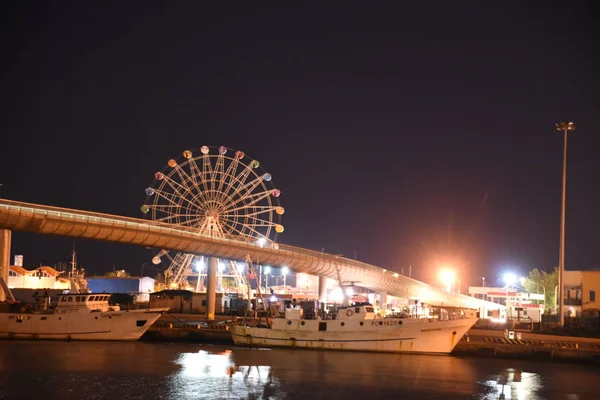 Pescara Stad Natten Sommaren — Stockfoto