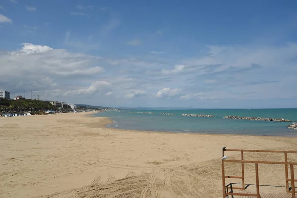 Coasline Termoli Seascape Por Mañana Verano — Foto de Stock