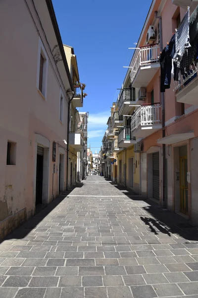 Termoli Ciudad Con Calle Callejones Por Mañana — Foto de Stock