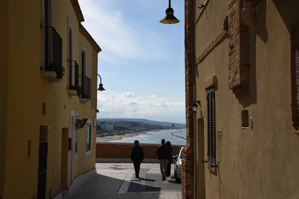 Termoli Ville Avec Rue Ruelles Matin — Photo